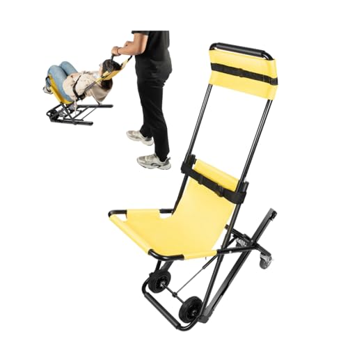 Silla de ruedas para subir escaleras, con 160 kg, capacidad de carga, plegable y elevador de escaleras, de aluminio, ayuda ligera para personas mayores, rescatistas