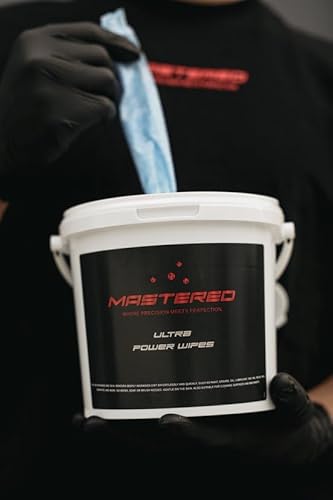 Mastered Ultra Power Towels, Heavy-Duty Multi-Surface Cleaning Wipes, 72 Count Per Canister Industrial Cleaning Wipes for Oil, Grease, Paint, Metal and Plastic Surfaces