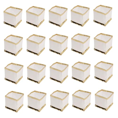 Nirelief 20Pcs Floating Lanterns, Biodegradable DIY Writable & Drawable Floating Pool Lights, 5.9 Inch White Paper Lanterns for Wishing Praying Outside Paper Party Decorations White