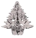 Glitz Hanging Dimensional Christmas Tree Decor, Silver
