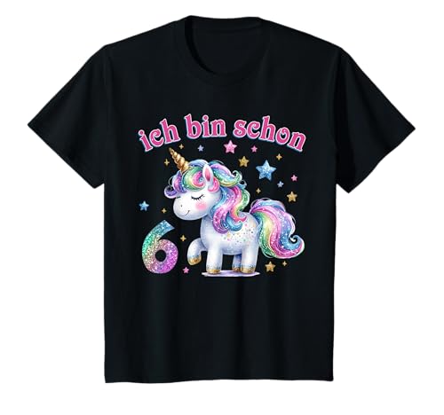 6 Geburtstag Mädchen Geschenke 6 Jahre Alt Einhorn Deko T-Shirt