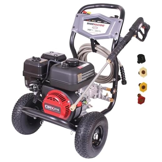 SIMPSON Cleaning CM61083 Clean Machine 3400 PSI Gas Pressure Washer, 2.5 GPM, CRX Engine, Includes Spray Gun and Wand, 4 QC Nozzle Tips, 5/16-in. x 25-ft. MorFlex Hose, 49-State