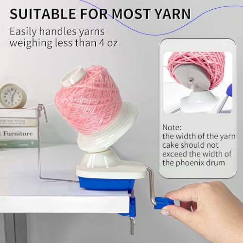 Image of SPEENSUN Yarn Winder for Crocheting, Yarn Spinner, 3.5 OZ Easy-to-Install and Efficiently Yarns Cake Winder with Lower Noise for Yarns Below Size 5, Best for Crochet and Knitting Lover