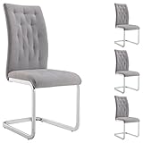 Ein angenehmes und bequemes Sitzen ermöglicht diese Stuhlgruppe mit 4 Stühlen und hoher Rückenlehne