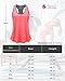 FAFAIR - Camiseta de entrenamiento para mujer con sujetador integrado, espalda cruzada...