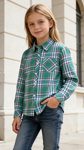 Image of SANGTREE Long Sleeved Flannel Shirt Button Down Plaid Shirts