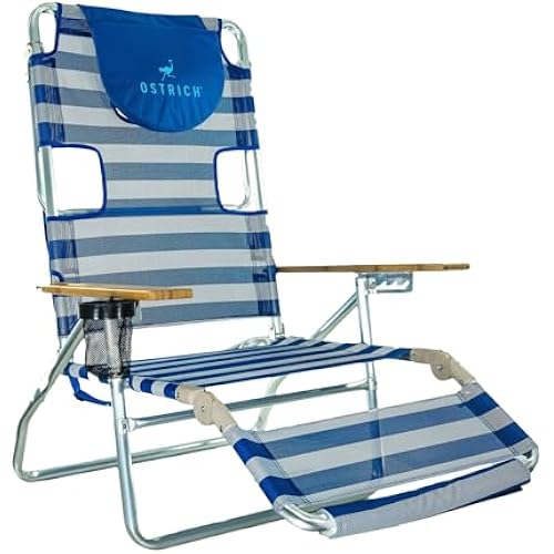 Ostrich the Original 3N1 Reclining Lounge Chair Relaxing Beach Seat, Stripe