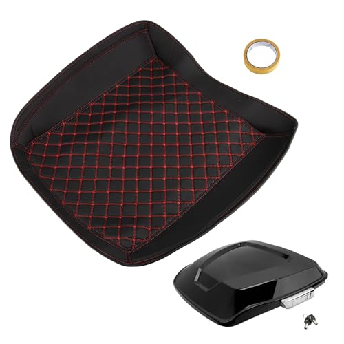 PSLER Tapete para Maletero Tour Pack Razor para Touring Road Glide Street 1997-2026 | Cuero PU, para espacio trasero de maletero de motocicleta, protege contra rayones y suciedad, tapete impermeable miniatura 1