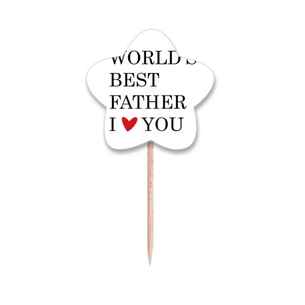 Cure-dents bois inscription Love You Best Father Dad pour décoration table
