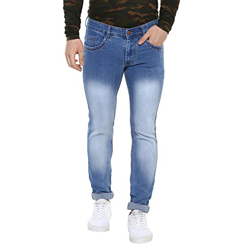 Image of Urbano Fashion Men's Slim Fit Washed Jeans Stretchable