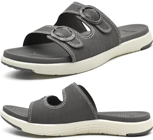 Slides mujer COFACE, sandalias ortopedicas cómodas con plantilla yoga matt