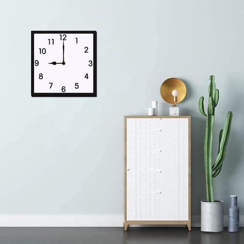 Reloj de Pared Cuadrado de Madera 10 pulgadas Silencioso miniatura 4