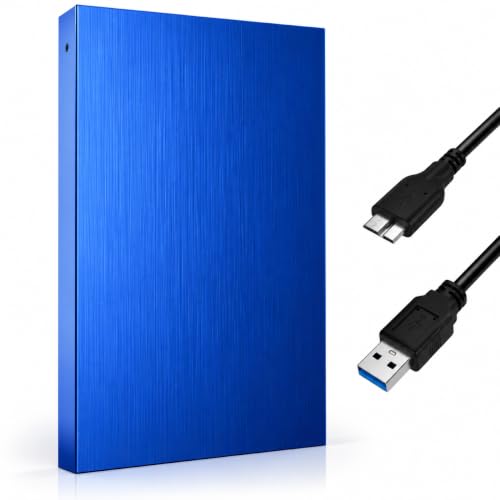 1TB External Hard Drive USB 3.0, 2.5-Inch, Blue