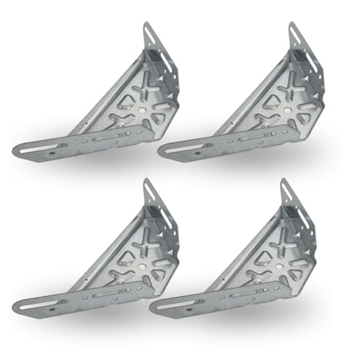 EVOTRADE Lot de 4 Squadrette angulaires en acier - Supports de structure pour lit. Pack de 4 pièces