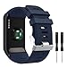 METEQI Cinturino Compatibile con Garmin Vivoactive HR, Cinturino di Ricambio in Silicone Morbido per Garmin Vivoactive HR Sports GPS Smart Watch (Blu Notte)