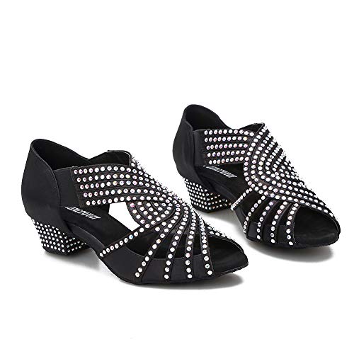 TTdancewear Women Rhinestone Dance Shoes Ballroom Latin Salsa Bachata Performance Dance Dancing Shoes