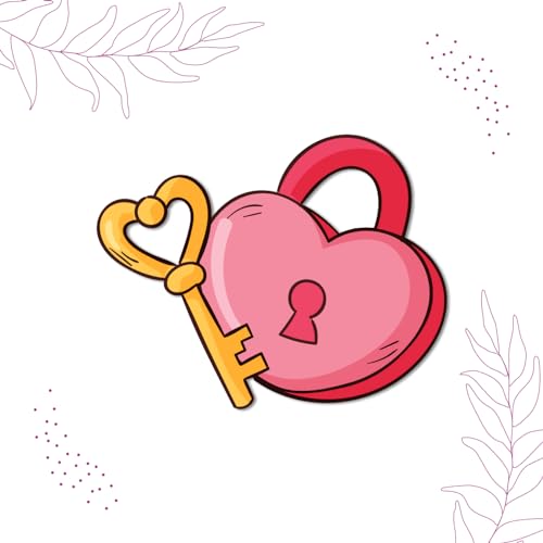 Image of Bhai Please Lock and Key Couple Theme Wooden Fridge Magnet - Couple Gift