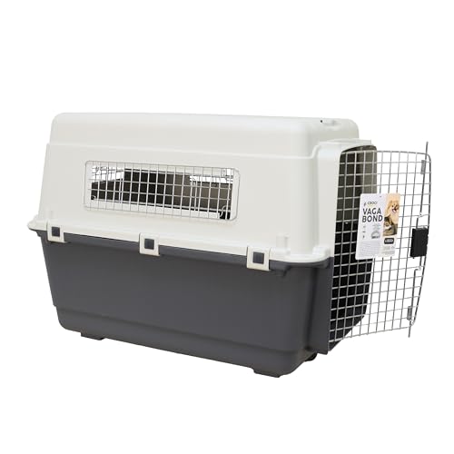 Croci Vagabond – Trasportino per Cani e Gatti Taglia Piccola, Media, Grande, Trasportino per Auto, Rigido, con Ruote, 2 Ciotole Incluse, Carico Massimo 5 kg/Taglia XS – 51×33,5×33 cm