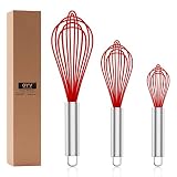 SEALED, WATERPROOF DESIGN(LASTEST UPGRADE): The OYV whisk features a seamless sealing design at the handle connection, preventing water from getting in. Therefore, it is effortlessly dishwasher-safe and easy to clean PROFESSIONAL SILICONE WHISK FOR C...