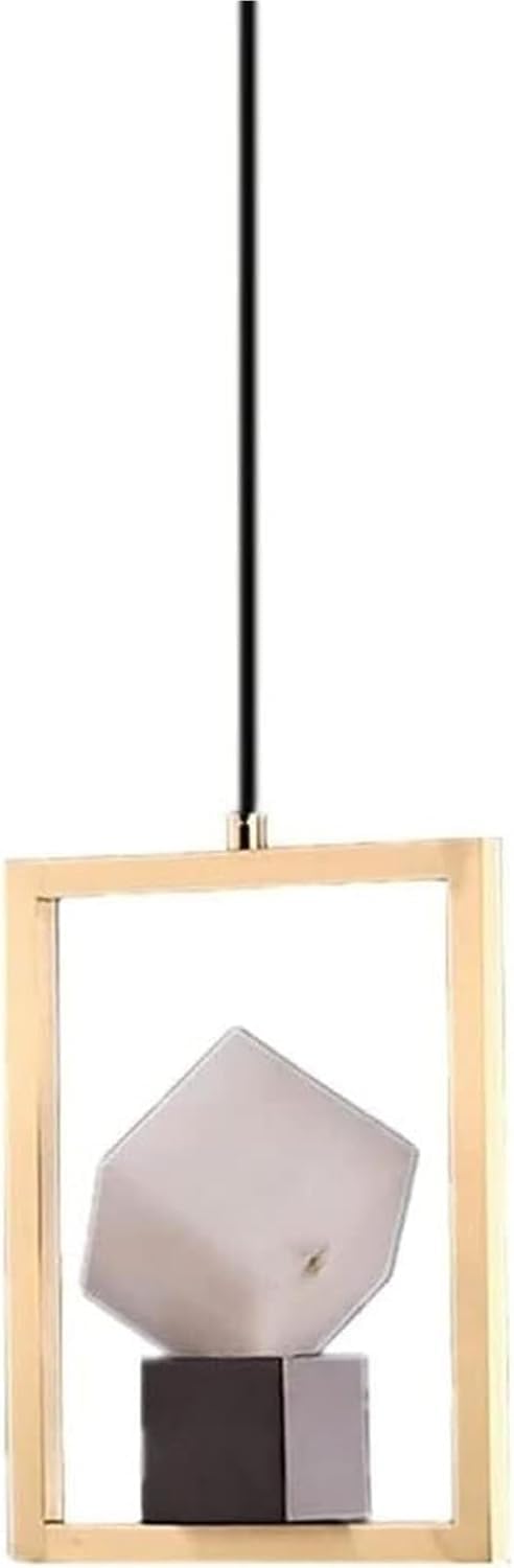 SXECAEPS Modern creative chandelier Creativity Brass Pendant Light Base Adjustable Marble Lampshade Suspension Lamps for Kitchen Island Dining Room Bedroom Corridor Balcony