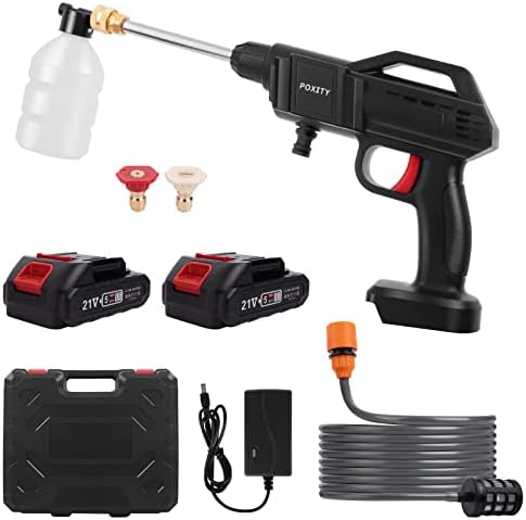 Amazon | Mrupoo 充電式高圧洗浄機 HY-6010 コードレス 吐出圧力2.17  