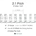 Rayson WR21143M Wire Binding Spines, Multicolor, 2:1 Pitch Double Loop Binding Wires 9/16 Inch, 21-Loop Wire Ring Pack of 100 with Black, Gold, Blue, White, Silver
