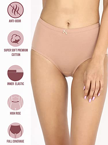 Image of NYKD Women's Cotton Briefs (Pack of 3) (NYP104 Beige