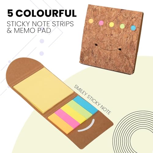 Image of 4 in 1 EcoPouch Diary Gift Set | 3-Fold Notebook | Cork Pen | Keychain | Sticky Notes in Canvas Pouch | Premium Corporate Gift Set | Gift Set for Men and Women
