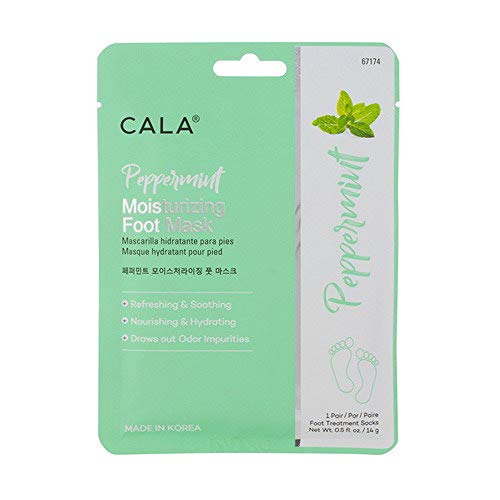 Cala Peppermint moisturizing foot masks 3 count, 3 Count