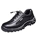 XTZLTY Chaussures De Sécurité pour Hommes Femmes De Travail Chaussures Steel Toe Cap Entraîneurs Baskets De Travail Industriels en Cuir Léger,Noir,40 EU