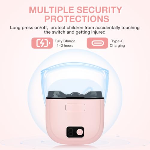 AOOWU Elektrischer Nagelknipser, Nageltrimmer Nagelpolierer 2 in 1, Nagelreste mit Licht, Kabelloser 3-Gang-Nagelknipser, Kein Lärm Fingernagelknipser für Babys, Ältere Menschen und Erwachsene