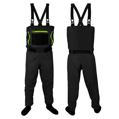 WIN.MAX Trampolieri da Pesca, Trampolieri per il Torace Impermeabile per Uomini e Donne, Trampolieri di Calze Leggere per la Pesca (XL)