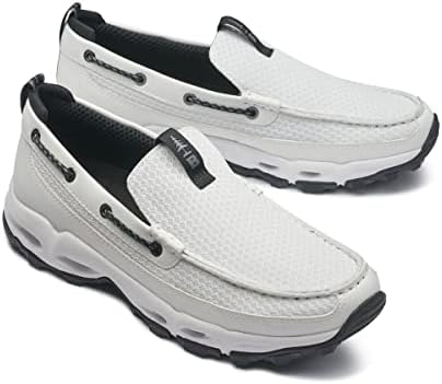 BASS OUTDOOR Men's Water Resistant Aqua Deck Shoe, White, 12 | Image 1