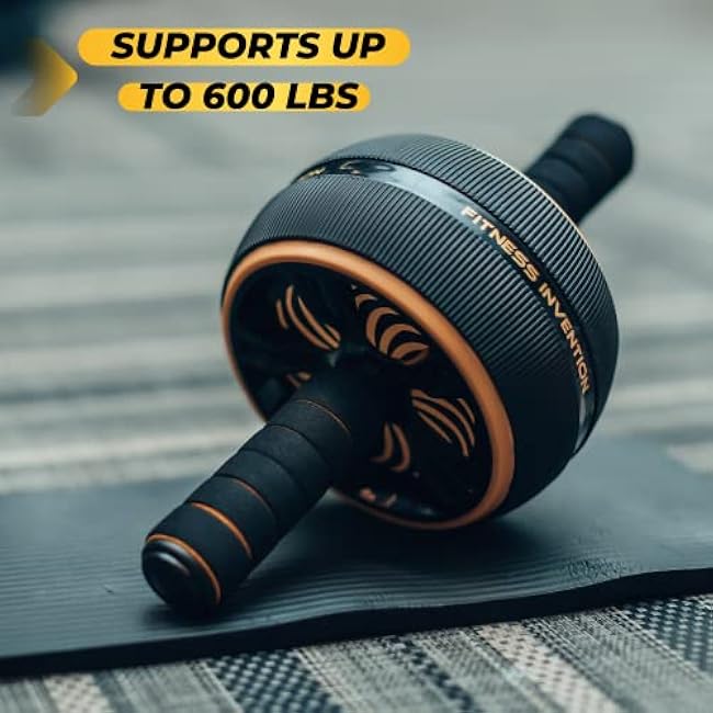 Ab Roller Wheel - Ab Wheel Roller & Knee Mat - Rueda Para Abdominales - Abdominal Wheel - Abs Roller for Men & Women - Home Gym Equipment