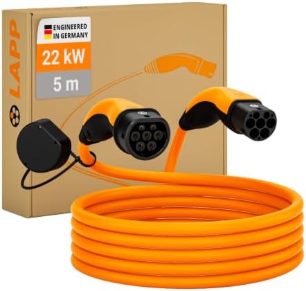 LAPP MOBILITY Ladekabel Typ 2, bis zu 22 kW, 5 m, Orange (61789)