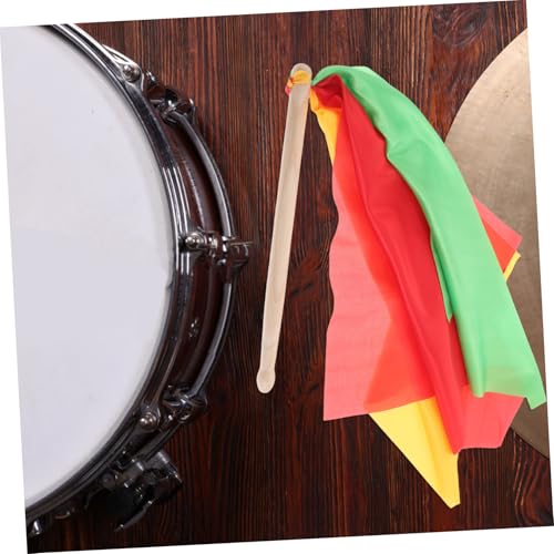 Baquetas de cintura coloridas con pañuelos artísticos diseño de madera maciza para niños, niñas y adultos para gimnasia rítmica, danza y percusión miniatura 5