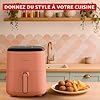 Moulinex Easy Fry POP TERRACOTTA 5L, air fryer, Jusqu'à 6 personnes, 10 Programmes intuitifs, Ecran tactile digital, Gain de temps et d'énergie, EZ245TF0