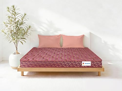 Image of Sleepwell Tarang Ortho 4 Inches Mattress | Queen Size Bed Mattress | Spine Support & Back Care | Durable & Medium Firm | Rebonded Foam | Breathable & Smooth Fabric | 78X60X4 | 3 Yrs Warranty