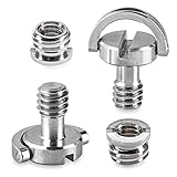 1/4'-20 D-Ring Tripod Screw Camera Screw with Mounting Adapter Screw for Camera Camcorder Tripod...