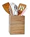 Eitida Soporte Para Utensilios/Organizador de Cocina de Madera, Cuchara Para Cuchillos, Espátula, Cuchara Ranurada.Organizador de soporte para Cocina,Marrón Natural.12.7cm x 12.7cm x 16.5