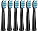 6er Elektrische Zahnbürste Ersatzbürsten Aufsteckbürsten 6 Stück Medium Mittelweiche Borste Passend für Fairywill Fairy Will FW507/508/515/551/2011/917/959//D1/D3D7/D8,6 Stück schwarz Bürstenkopf