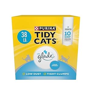 Purina Tidy Cats Clumping Multi Cat Litter, Glade Clear Springs – 38 lb. Box