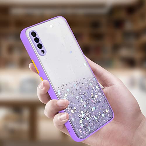Image of VONZEE Case Compatible with Samsung Galaxy A50 /A50s /A30s, Non Moving Glitter Cover for Girls & Women Soft TPU Shockproof Anti Scratch Drop Protection Cover (Purple)