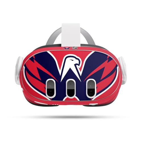 Head Case Designs Officially Licensed NHL Oversized Washington Capitals Vinyl Sticker Skin Decal Cover Compatible with Meta Quest 3