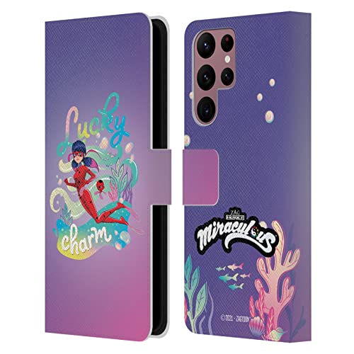 Coque rabat Aqua Ladybug anti-choc pour Samsung S22 Ultra