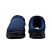 Slippers for Men Memory Foam Warm Cozy Slip On Home House Shoes Rubber Sole Non-Slip Indoor Outdoor Winter (9, Navy)