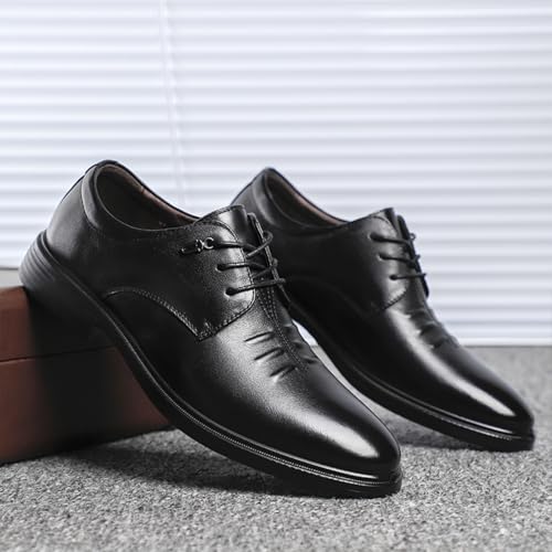 YZABEL Formal Shoes Men Classic Patent Leather Shoes for Men Casual Business Oxford Leather Shoes Round Toe Slip-On Solid Handmade Dress Shoes for Men2