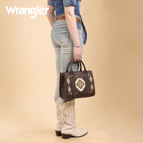 Image of Wrangler Tote Bag for Women Western Purse and Aztec Satchel Handbag