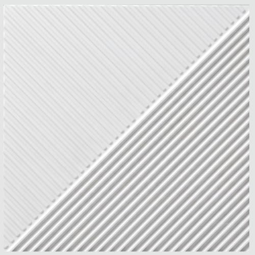 Image of Kayra Decor 3D PVC Wall Panels | Plaina Design | White Color | Panels for Bedroom & Living Room | 19.7 x 19.7 Inch | Pack of 12 | 32.28 Sq Ft