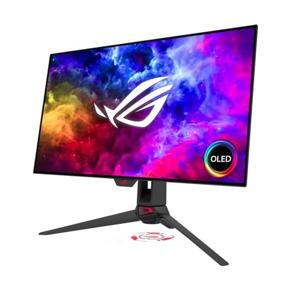 ASUS ROG Swift 27”1440P OLED DSC Gaming Monitor (PG27AQDM) – QHD (2560×1440), 240Hz, 0.03ms, G-SYNC Compatible, Anti-Glare Micro-Texture Coating, 99% DCI-P3, True 10-bit, DisplayPort,Black